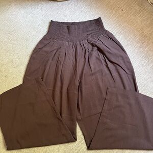 UBU Brown Smocked Waist Pants
